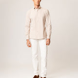 Pique button-down shirt