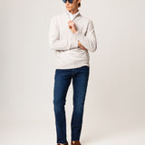 Pullover zip corta