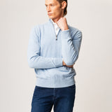 Pullover zip corta