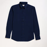 Button-down shirt with placket