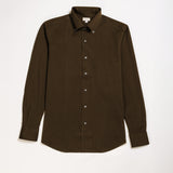 Button-down shirt with placket